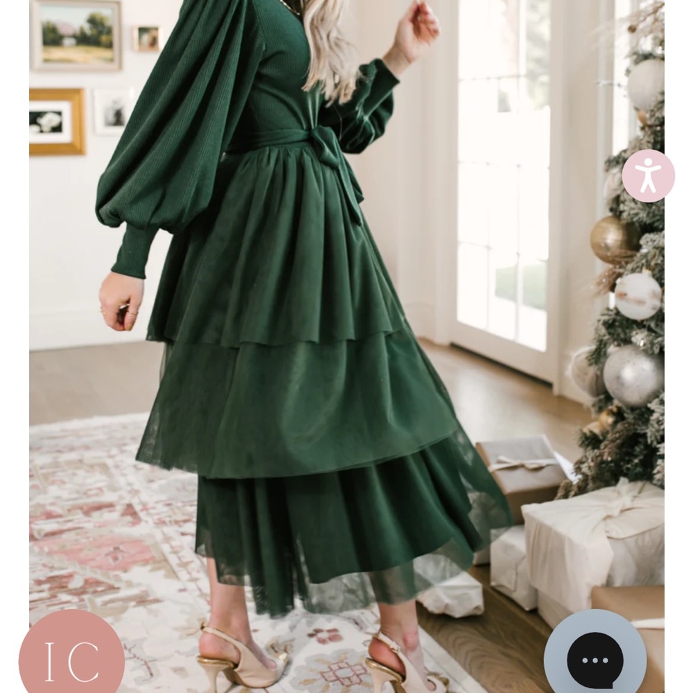 Ivy City Co. Cosette Dress In Green Mommy and Me